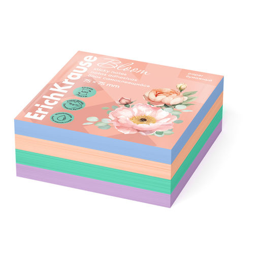 Picture of EK STICKY NOTES PASTEL BLOOM ASSORTED 75X75MM